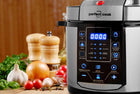 MULTICOOKER SZYBKOWAR ELEKTRYCZNY GARNEK PAROWAR 14 programów 5L ciśnienie urządzenie wielofunkcyjne srebrne do