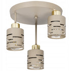 Lampa Sufitowa Wisząca Kinkiet Żyrandol 3x E27 LED Beżowy Kaszmir metalowa oprawa do salonu, sypialni i jadalni