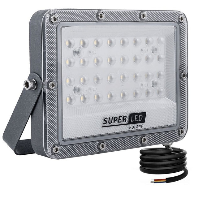 Halogen LED Naświetlacz Lampa 50W 5500lm Premium Reflektor Zewnętrzny IP65 do posesji, podjazdu i garażu, zimne białe światło 6000 K