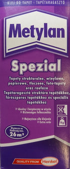 Metylan spezial klej do tapet 200g uniwersalne spoiwo do okładzin ściennych, pełne utwardzenie do 30 min