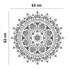Szablon tynkarski LuxBud Mandala 2 62 x 62 cm Wielokrotnego Użytku wzornik do dekoracji ścian, ornament orientalny