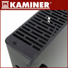 Grzejnik Elektryczny Szklany Kaminer 2500W WiFi + Pilot Czarny Wydajny 850 mm 410 mm grzewcza