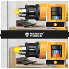OPALARKA ELEKTRYCZNA MOCNA Z REGULACJĄ LCD 2 BIEGI 50 - 650 °C + 4 DYSZE pistolet termiczny, nagrzewnica ręczna, 230 V