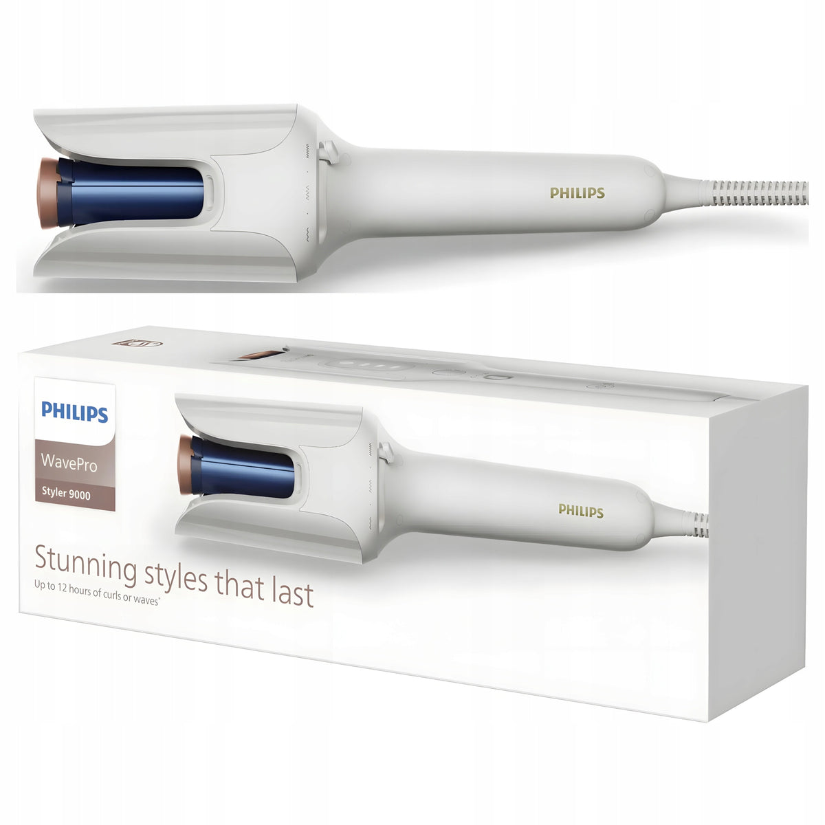Lokówka automatyczna Philips WavePro 9000 BHB968/00 SenseIQ 48 w biały