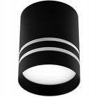 Oprawa Halogenowa Sufitowa Spot Tuba LED GU10 Spot Lampa Natynkowa Okrągła czarny reflektor punktowy 12 W, 8 × 10 cm