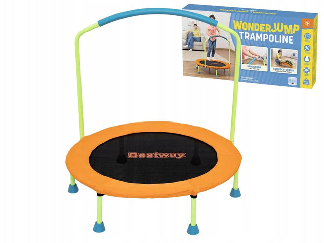 Trampolina Domowa z Uchwytem WonderJump 91x96 Bestway 59100 model 2026 mini do skakania dla dzieci, fitness, okrągła, bez siatki