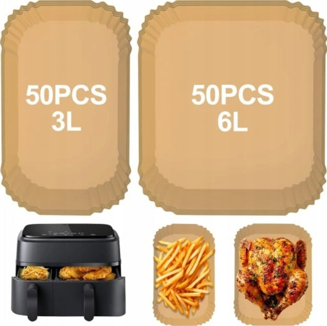 Wkłady do frytkownicy AIR fryer papier do pieczenia 100 philips 3000 5000 21 cm z 10 sztuk