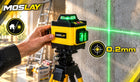 Poziomica laserowa krzyżowa 360 4D 16 linii statyw laser zestaw niwelator budowlany, zielona wiązka, zasięg 55 m