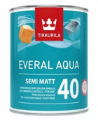 Tikkurila Everal Aqua Semi Matt [40] 2,7l baza a biały emalia akrylowa farba uniwersalna do wnętrz i na zewnątrz