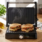 Opiekacz grill do kanapek panini toster rozkładany elektryczny duży 1500W nominalna czarny