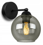 Nowoczesna lampa knkiet elegancka szklany klosz oświetlenie ścienne, oprawa naścienna, gwint E27, 1 punkt światła, do