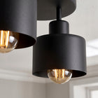 Lampa sufitowa żyrandol Plafon Metalowa LOFT LED 3xE27 czarna 382-E3 SPOT czarny