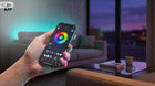 Taśma LED RGB neon 5m aplikacja bluetooth USB elastyczna wodoodporna +pilot oświetlenie dekoracyjne, zmienna barwa
