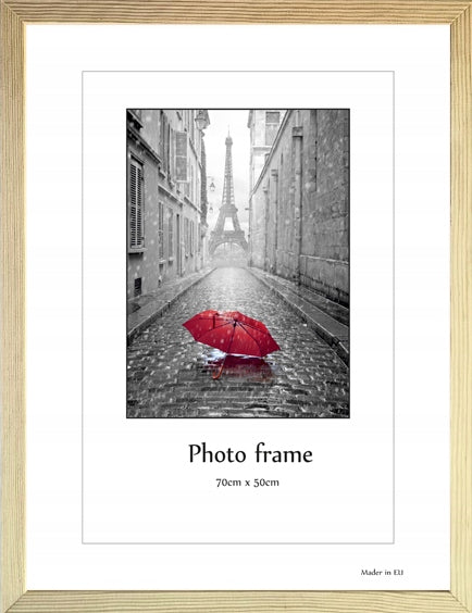 Ramka na zdjęcia 70x50cm drewniana szyba akrylowa puzzle obraz dekoracja oprawa plakatu grafiki fotografii do salonu