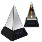 Znicz Solarny Lustro Piramida 3D Lampion Fotowoltaiczny 24,5cm Dzień i Noc ozdoba nagrobna na cmentarz, LED, ponad 75