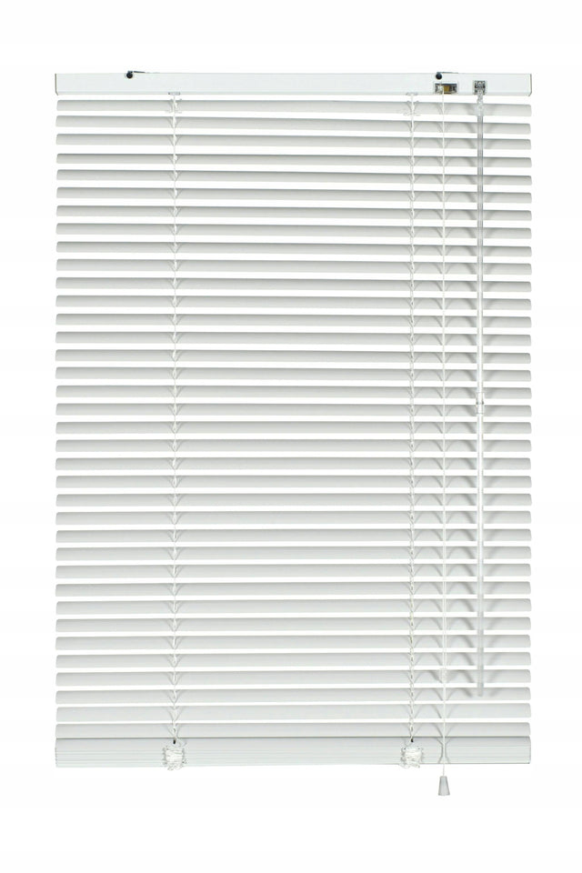 Żaluzja aluminiowa biała 25 mm 70 x 130 cm osłona okienna pozioma do regulacji światła i prywatności