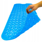Mata antypoślizgowa łazienkowa do wanny pod prysznic dywanik 100x40CM guma wkładka kąpielowa prostokątna niebieska 3 mm