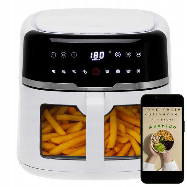 Frytkownica beztłuszczowa AIR fryer frytownica duża 8l 2500W duża misa XXL biały