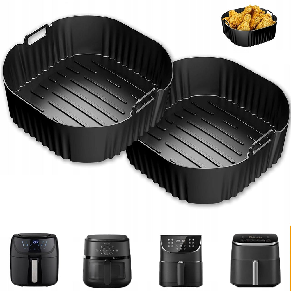 FOREMKA SILIKONOWA WKŁAD DO FRYTKOWNICY AIR FRYER BEZTŁUSZCZOWEJ 23X23cm kieszeń do pieczenia 23 cm z 25 sztuk