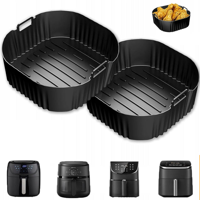 Foremka silikonowa wkład do frytkownicy AIR fryer beztłuszczowej 23X23cm kieszeń do pieczenia 23 cm z 25 sztuk