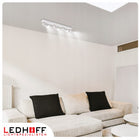 Lampa sufitowa LED szyna SPOT oprawa halogenowa 4x GU10 TUBA BIAŁA srebrna aluminiowa listwa punktowa do wnętrz