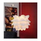 Lampa sufitowa ikea knappa wisząca biała żyrandol kwiat E27 do pokoju abażur dekoracyjny z tworzywa, klosz 45 cm, 1
