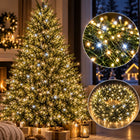 Girlanda Choinkowa Lampki Choinkowe 90 m 2400 LED Ciepły Biały Zimny flash łańcuch świetlny do domu i ogrodu, zasilanie