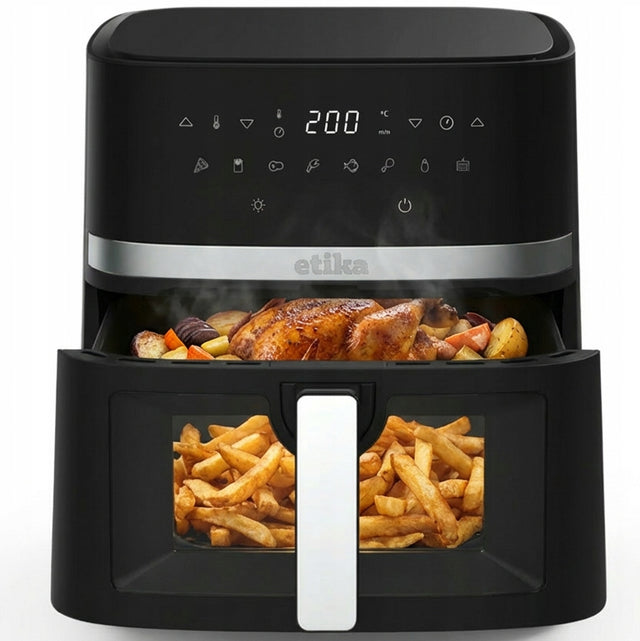 Frytkownica beztłuszczowa AIR fryer frytownica duża 8l 1800W misa XL czarny