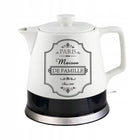 Ceramiczny czajnik elektryczny 'paris maison' 1,0l 1200W 1 l 1200 w biały ceramika