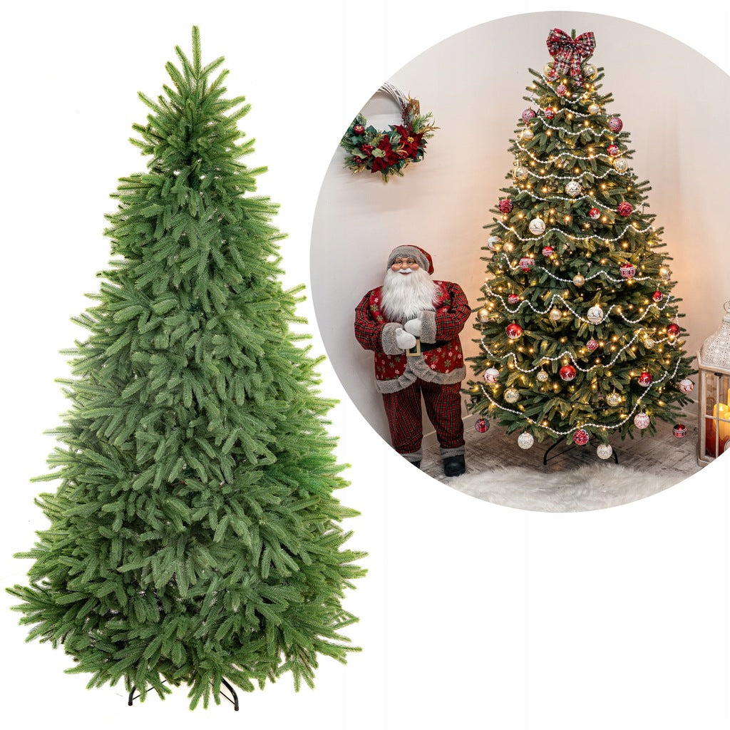 SZTUCZNA CHOINKA ZIELONA 220 cm FULL PE 100% SILIKONOWA jodła 201 - 220 cm zielony