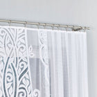 PANEL GOTOWY V-KA FIRANKA GOTOWA KRÓTKA AŻUR DO POKOJU KUCHNI 300X160 CM żakardowa dekoracja okienna na żabki, biała