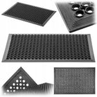 Wycieraczka pod drzwi wejściowa mata butów uniwersalna 60x90cm z najazdem gumowa czarna 14 mm do domu