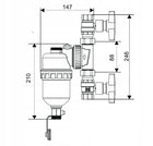 Filtr X-HOME magnetyczny 3/4" do separacji zanieczyszczeń, max 90 °C
