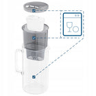 Dzbanek filtrujący szklany Wessper D2 Borosilicate 3l + 1 filtr Aquamax srebrny/szary