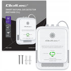 Czujnik Gazu Ziemnego Metan CH4 Qoltec Detektor 85dB LED 230V Certyfikat alarm do wykrywania wycieków, przewodowy