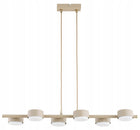 Beżowa Lampa Wisząca Żyrandol Zwis Gx53 Ecru Mono 6-punktowa metalowa oprawa sufitowa do salonu i jadalni, 30 w