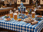 Obrus papierowy z tłoczeniem lnianym 118 CM x 6 M bawaria oktoberfest serweta jednorazowa na przyjęcie, nakrycie i