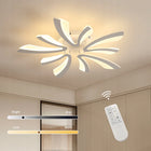 Lampa Sufitowa Plafon LED Żyrandol z Pilotem Loft Biały Nowoczesny 48W oprawa wisząca 5-punktowa aluminiowa 70 cm