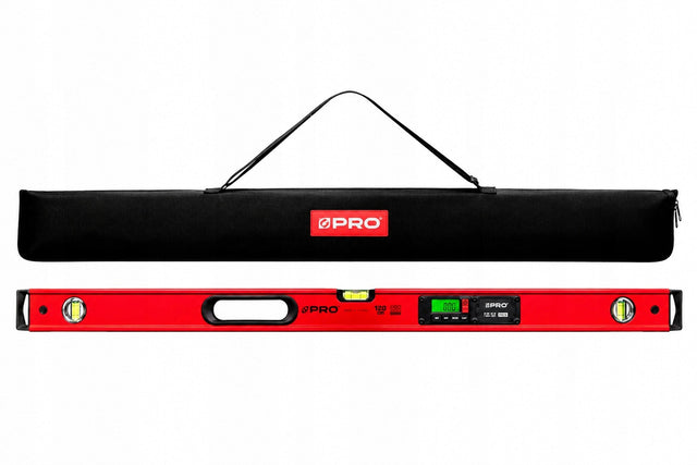 PRO poziomnica P900 elektron. odczyt pokrowiec 120cm E2120 poziomica cyfrowa do montażu i prac budowlanych, 2 libelki