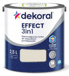 Dekoral Effect 3w1 Farba plamoodporna matowa uniwersalny beż 2,5l do malowania ścian, lateksowa, wydajność 14 m²/l
