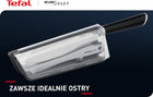 Nóż 16,5 cm TEFAL EverSharp z ostrzałką stal nierdzewna kucharski do mięsa i warzyw, z plastikową rękojeścią