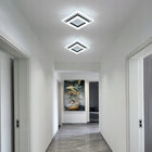 Nowoczesna lampa sufitowa LED, plafon kwadratowy, czarny, 24W, 6500K homkel oprawa do domu i korytarza, zintegrowane