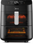 Midea AIR fryer 11l 2000W frytkownica beztłuszczowa duża mocna 2 kosze wifi czarny