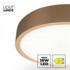 Plafon sufitowy LED hermetyczny LL norik 18W kolor złoty okrągły IP44 27cm lampa do łazienki z wbudowanym źródłem