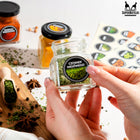 20x Słoiczki na przyprawy 120ml pojemniki na przyprawy + naklejki szklane naczynia kuchenne do produktów sypkich, można