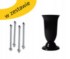 Pomnik nagrobek plastikowy LUX tablica grawer krzyż wazon gotowy zestaw 180 cm tworzywo sztuczne
