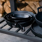 ZESTAW PATELNI ŻELIWNYCH 3szt. PATELNIA ŻELIWNA GRILOWANIA NA OGNISKO IRON3 do piekarnika i kuchenki gazowej, z