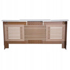 Maskownica Osłona Grzejnik Kaloryfer Obudowa Biała Regulowana 140-205cm panel dekoracyjny MDF, wys. 81,5 cm, szer. do