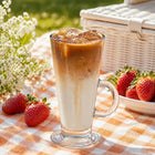SZKLANKI DO LATTE herbaty Wysokie ZESTAW SZKLANEK do kawy 6szt + ŁYŻECZKI szkło 250 ml, bezbarwne, do mycia w zmywarce
