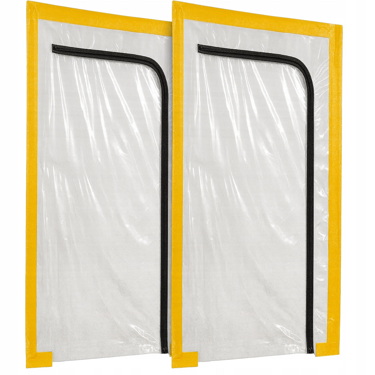 2X drzwi remontowe budowlane kurtyna przeciwpyłowa z zamkiem folia remont osłona wejściowa 120x220 cm do prac